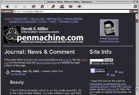 This site - June 2000 until the end of 2003