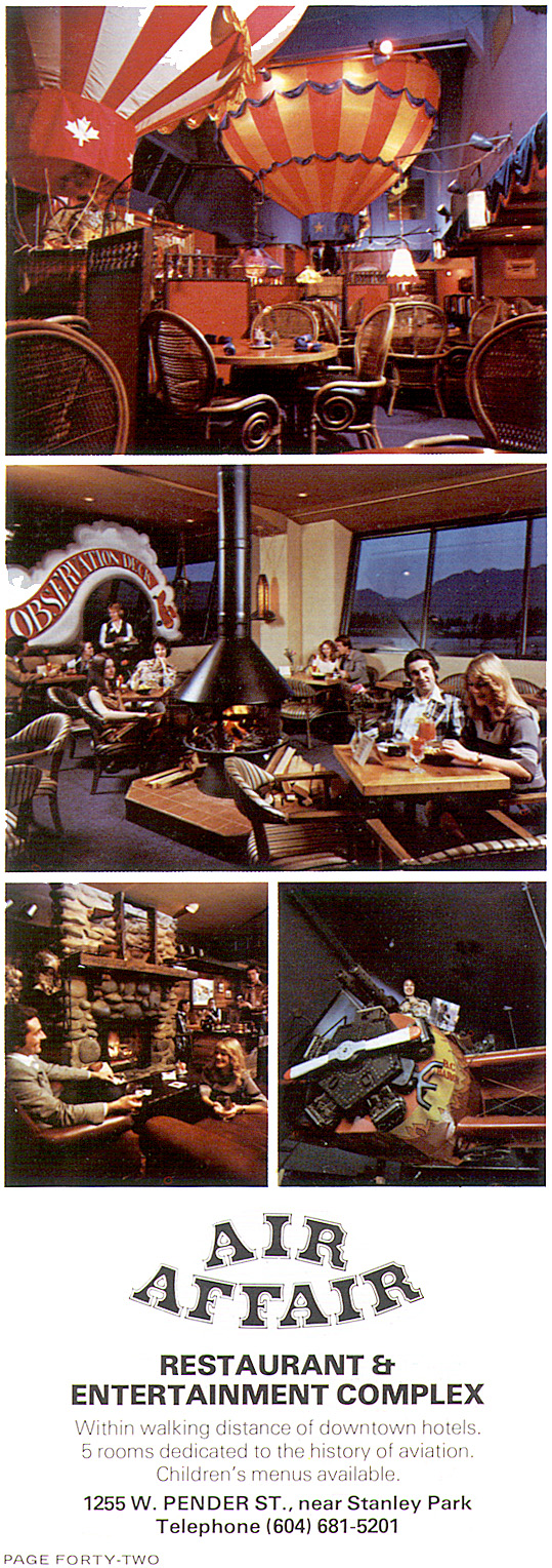 [575 KB image - Air Affair Restaurant and Entertainment Complex. Within walking distance of downtown hotels. 5 rooms dedicated to the history of aviation. Children's menus available.]