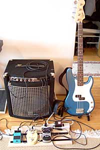 [Derek's bass gear, January 2005]