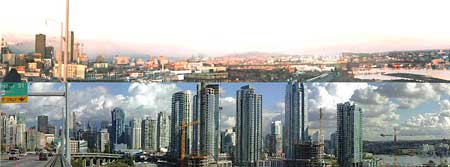 False Creek, Vancouver from the Granville Street Bridge, 1978 and 2003