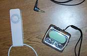 iPod shuffle and RCA Lyra MP3 players