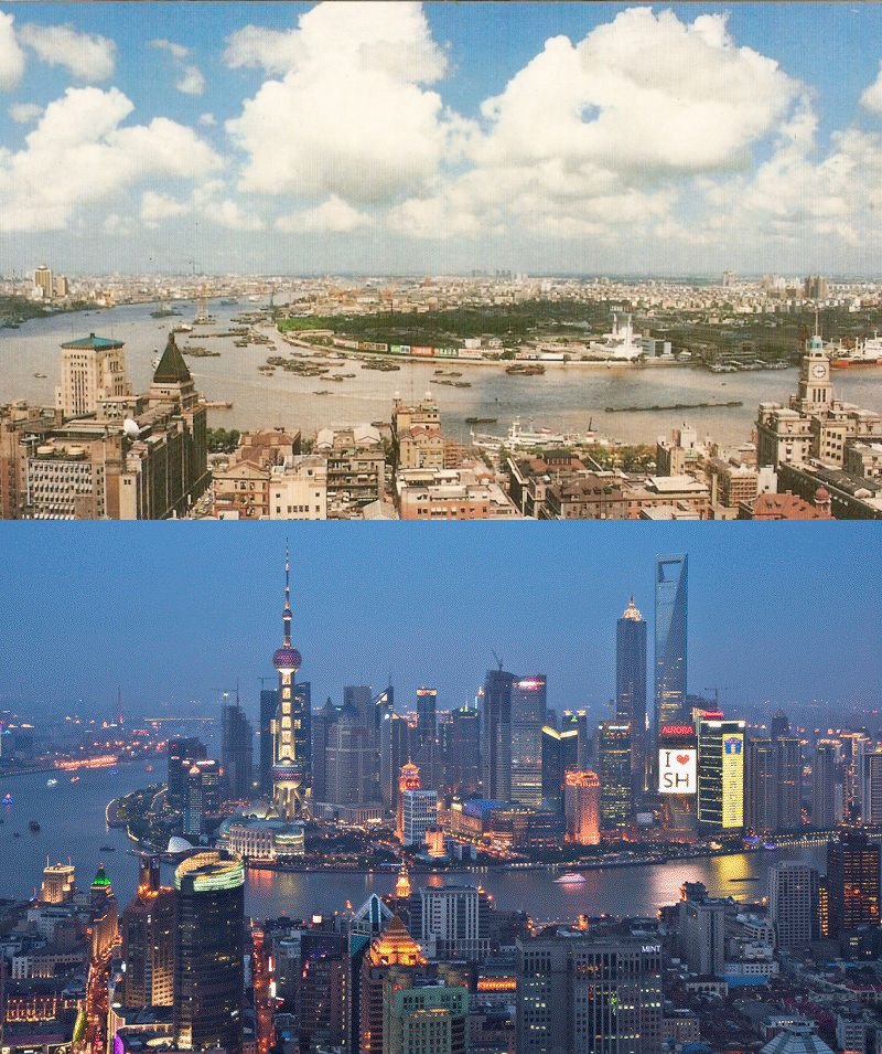 Shangai, 1990 and 2010
