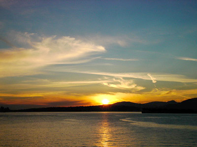 [Summer sunset over Vancouver Harbour]